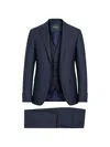 Digel Three-piece Single-breasted Suit In Blue