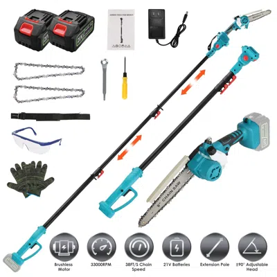 Digiitool 2-in-1 Cordless Pole Saw And Mini Chainsaw With Extension Pole 21v Battery 8' Electric Brushless Pol In Multi