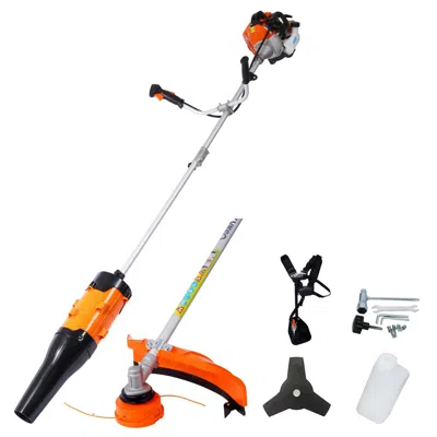 Digiitool 52cc Weed Eater/wacker Gas Powered, 3 In 1 Blower, String Trimmer,with 10'' Brush Cutter,rubber Hand In Multi