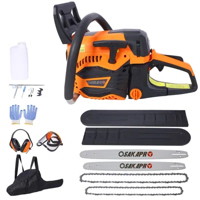 Digiitool 62cc Gas Powered Chainsaw, 2-cycle Petrol Handheld Cordless Chain Saw, Gasoline Gas Chainsaws For Tr In Black