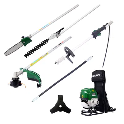 Digiitool Backpack 4 In 1 Multi-functional Trimming Tool, 38cc 4-stroke Garden Tool System With Gas Pole Saw, 