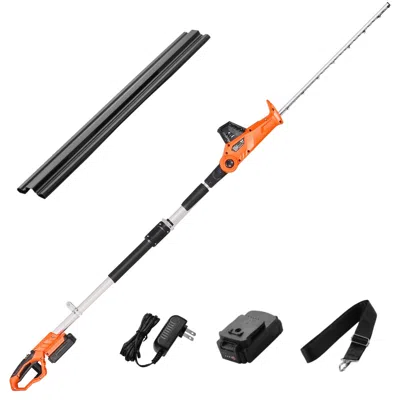 Digiitool Electric Hedge Trimmer, 1200 Rpm, 6.2 - 7.8 Ft Extendable, Pole Hedge Trimmer For High Branch, 20v B In Black