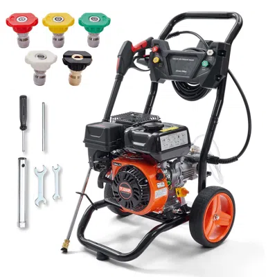 Digiitool Gas Pressure Washer, 3400 Psi 2.6 Gpm, Gas Powered Pressure Washer With Aluminum Pump, Spray Device  In Multi