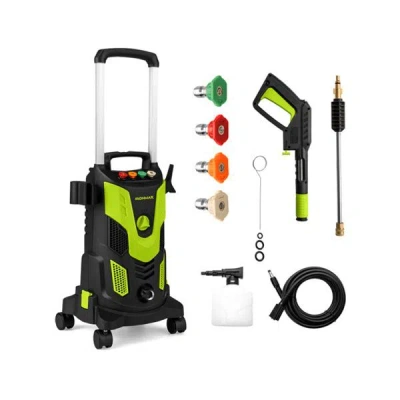 Digiitool Green Black 2300 Psi Electric Pressure Washer With 4 Quick-connect Nozzles & Soap Bottle, 1900w High