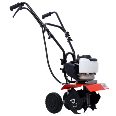 Digiitool Mini Tiller Cultivator, Powerful 37.7cc 4-stroke Viper Engine, Gear Drive Transmission, Mini Cultiva In Black