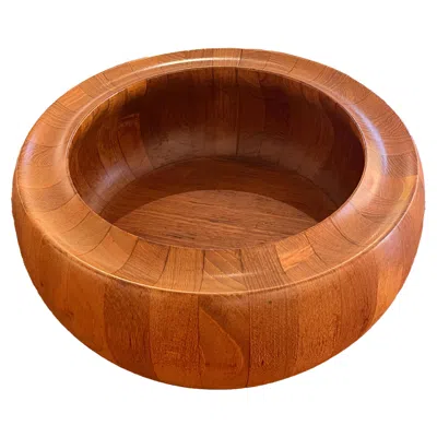 Pre-owned Digsmed Teak Fruit Bowl By , Mid-century Modern, Denmark, Circa 1960 In Brown