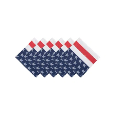 Dii 4th Of July Stars & Stripe Napkin (set Of 6) In Blue