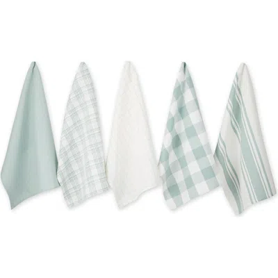 Dii Asst Everyday Dishtowel Set/5 In Jadeite