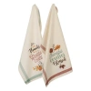 Dii Asst Grateful Fall Printed Dishtowel Set/2 In Grateful Fall