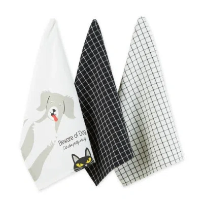 Dii Beware Of Dog & Cat Pet Dishtowel Set/3