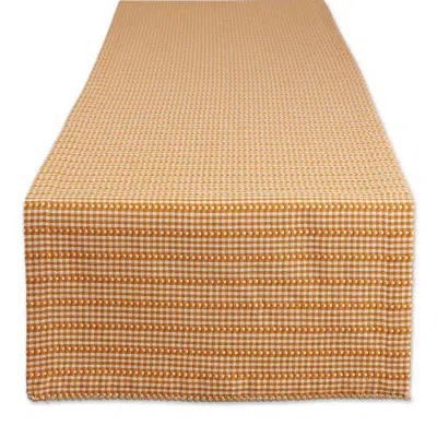 Dii Black Farmhouse Gingham Table Runner 14x72 In Pumpkin Spice
