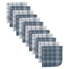 Dii Blue Waffle Weave Dishcloth Set/12 In Blue