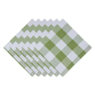 Dii Buffalo Check Napkin Set/6 In Antique Green