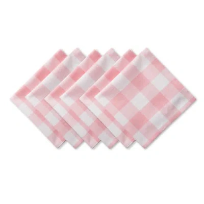 Dii Buffalo Check Napkin Set/6 In Pink