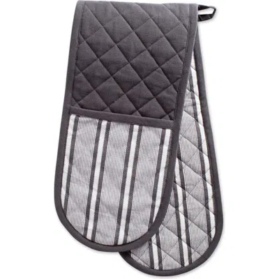 Dii Chef Stripe Double Oven Mitt In Mineral Gray
