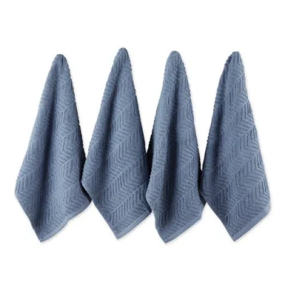 Dii Chevron Luxury Bar Mop Set/4 In Stonewash Blue