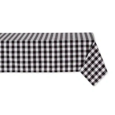 Dii Cotton Check Tablecloth In Black/white
