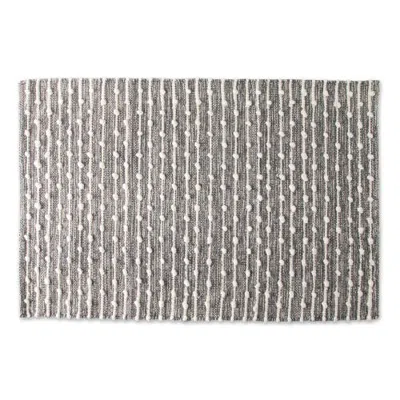 Dii Cotton Hobnail Stripe Cotton Indoor Area Throw Rug In Mineral Gray