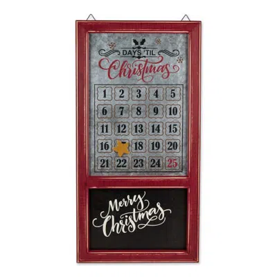 Dii Days Til Christmas Advent Calendar Chalkboard In Red