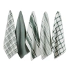Dii Everyday Mixed Basic Dishtowel Set/5 In Dark Green