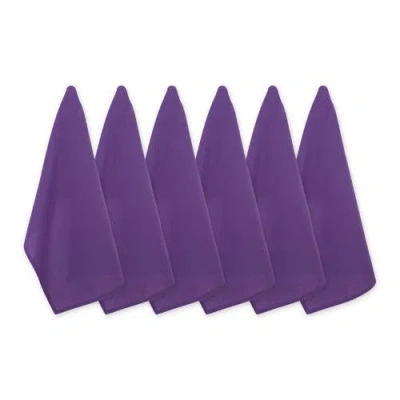 Dii Flat Woven Everyday Dishtowels Set/6 In Neon Purple