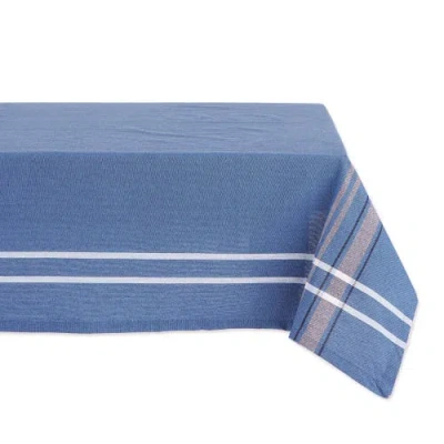 Dii French Stripe Tablecloth In Blue