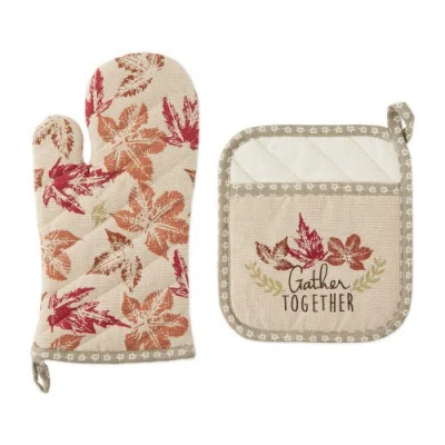 Dii Gather Together Oven Mitt & Potholder Set In Brown