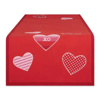 Dii Hearts Embellished Table Runner