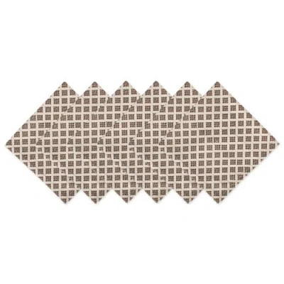 Dii Heirloom Diamond Printed Napkin Set/6 In Brown
