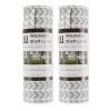 Dii Herringbone Print Reusable Shelf Liner Set/2 In Gray