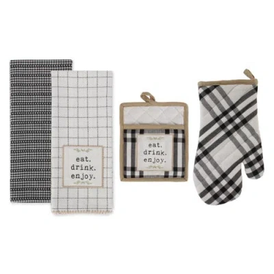 Dii Home Sweet Farmhouse Kitchen Set/4 In Black