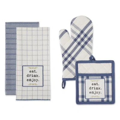 Dii Home Sweet Farmhouse Kitchen Set/4 In French Blue