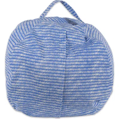 Dii Kids Stuffed Animal Storage Bean Bag Chair Cover In Bright Blue