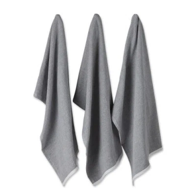 Dii Mineral French Terry Chambray Solid Dishtowel Set/3