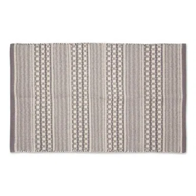 Dii Modern Dobby Stripe Cotton 2x3' Area Rug In Gray