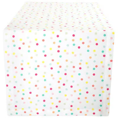 Dii Multi Polka Dots Print Table Runner In Multi Dot Print