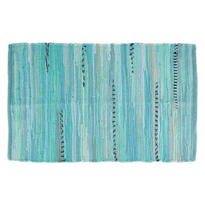 Dii Multicolor Chindi Indoor Reversible Area Rug In Aqua
