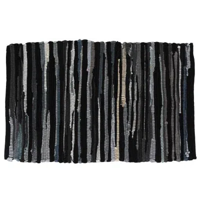 Dii Multicolor Chindi Indoor Reversible Area Rug In Black