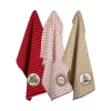 Dii Noel Embellished Assorted Dishtowel Set/3 In Noel