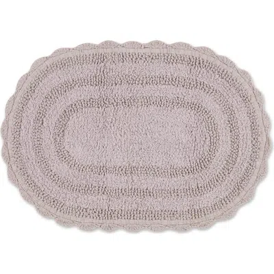 Dii Oval Crochet Bath Mat In Dusty Lilac