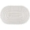 Dii Oval Crochet Bath Mat In White
