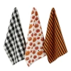 Dii Pumpkin Faces Assorted Dishtowel Set/3 In Pumpkin Faces