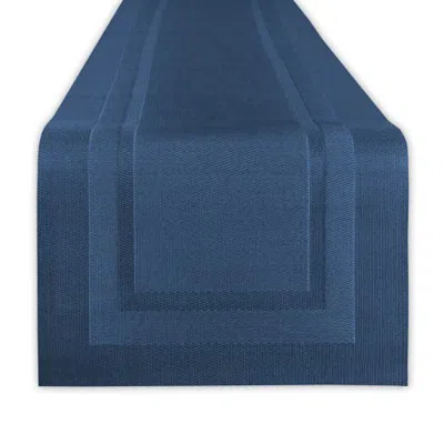 Dii Pvc Double Frame Table Runner 14x72" In Nautical Blue