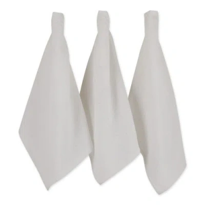 Dii Recycled Cotton Waffle Dishtowel Set/6 In White