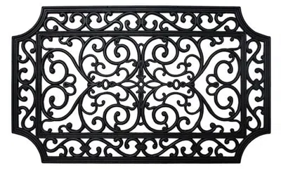 Dii Recycled Rubber Non-slip Entryway Doormat In Black