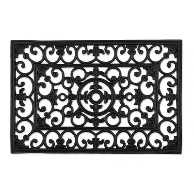 Dii Recycled Rubber Non-slip Entryway Doormat In Black
