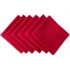 Dii Red Polyester Napkin Set/6 In Red