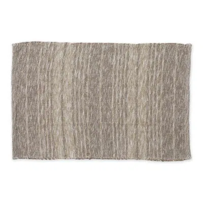 Dii Rustic Stripe Recycled Fiber Reversible Area Rug 2x3' In Stone