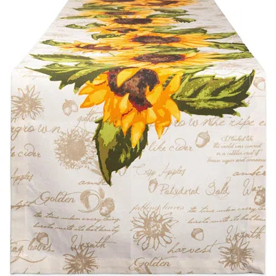 Dii Rustic Sunflowers Printed Table Runner