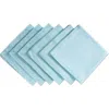 Dii Solid Chambray Napkin Set/6 In Aqua